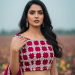 Women's Pink Embroidered Lehenga Choli