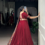 Maroon Dolla Silk Lehenga Choli